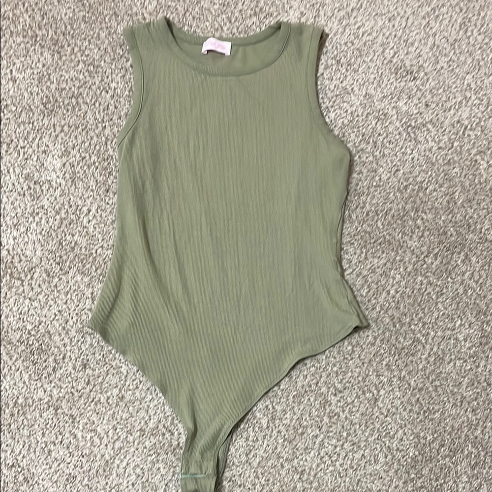 Ribbed Olive Green bodysuit